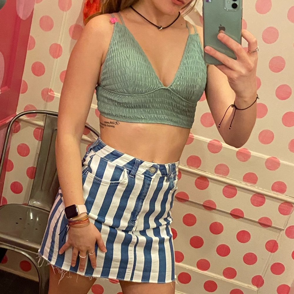 Green Bralette/Crop Top